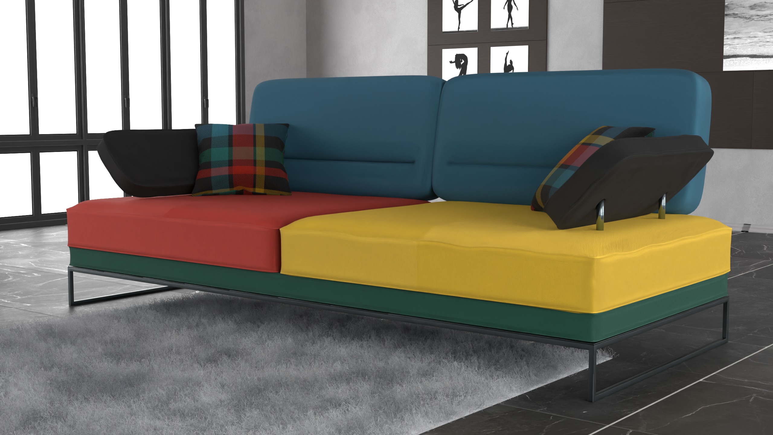 Modern Sofa 3D model_1