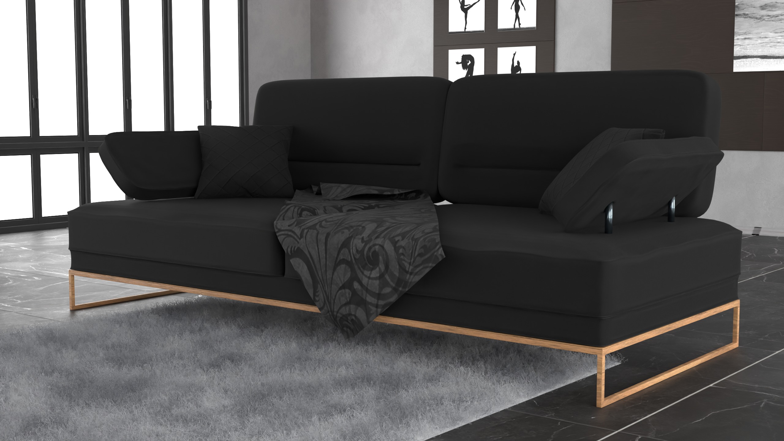 Modern Sofa 3D model_2