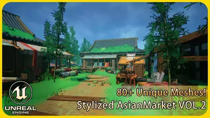 Stylized Asian Market Vol2 Gameready