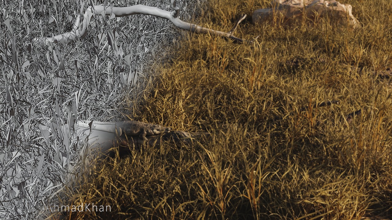 High-Quality Procedural Grass with Realistic Textures 3D model_3