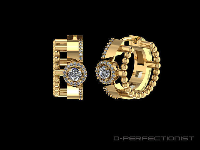 Messika Hoop Earring  3D print model