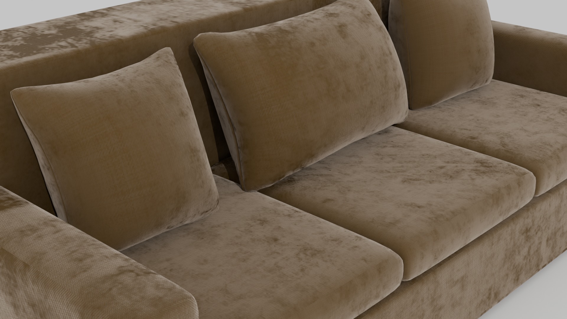 Velvet Sofa  3D model_3
