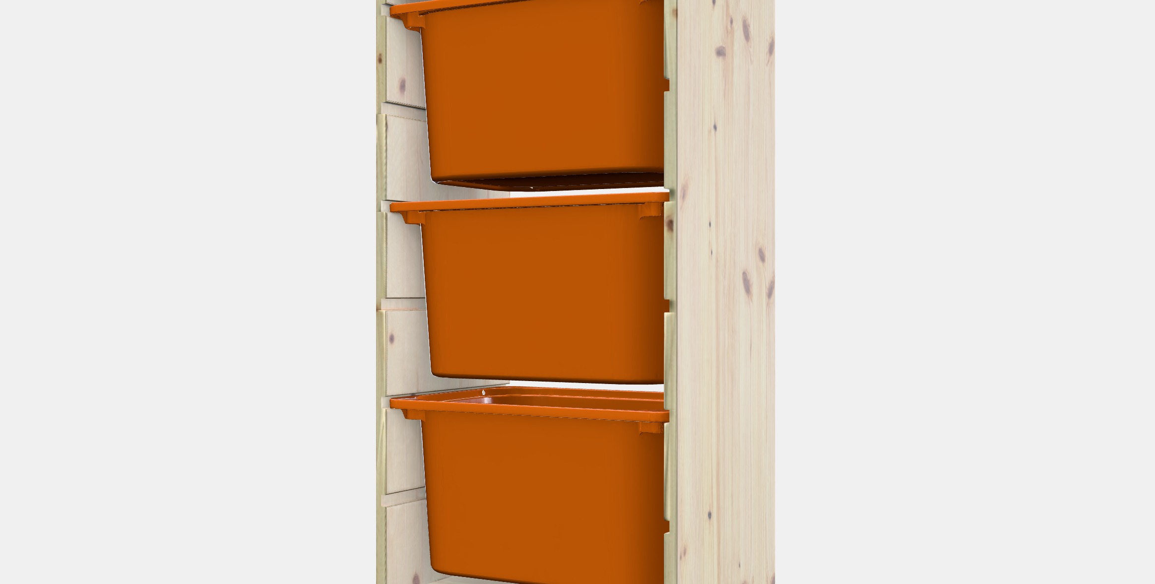 TROFAST Storage combination with boxes 42 Low-poly 3D model_13