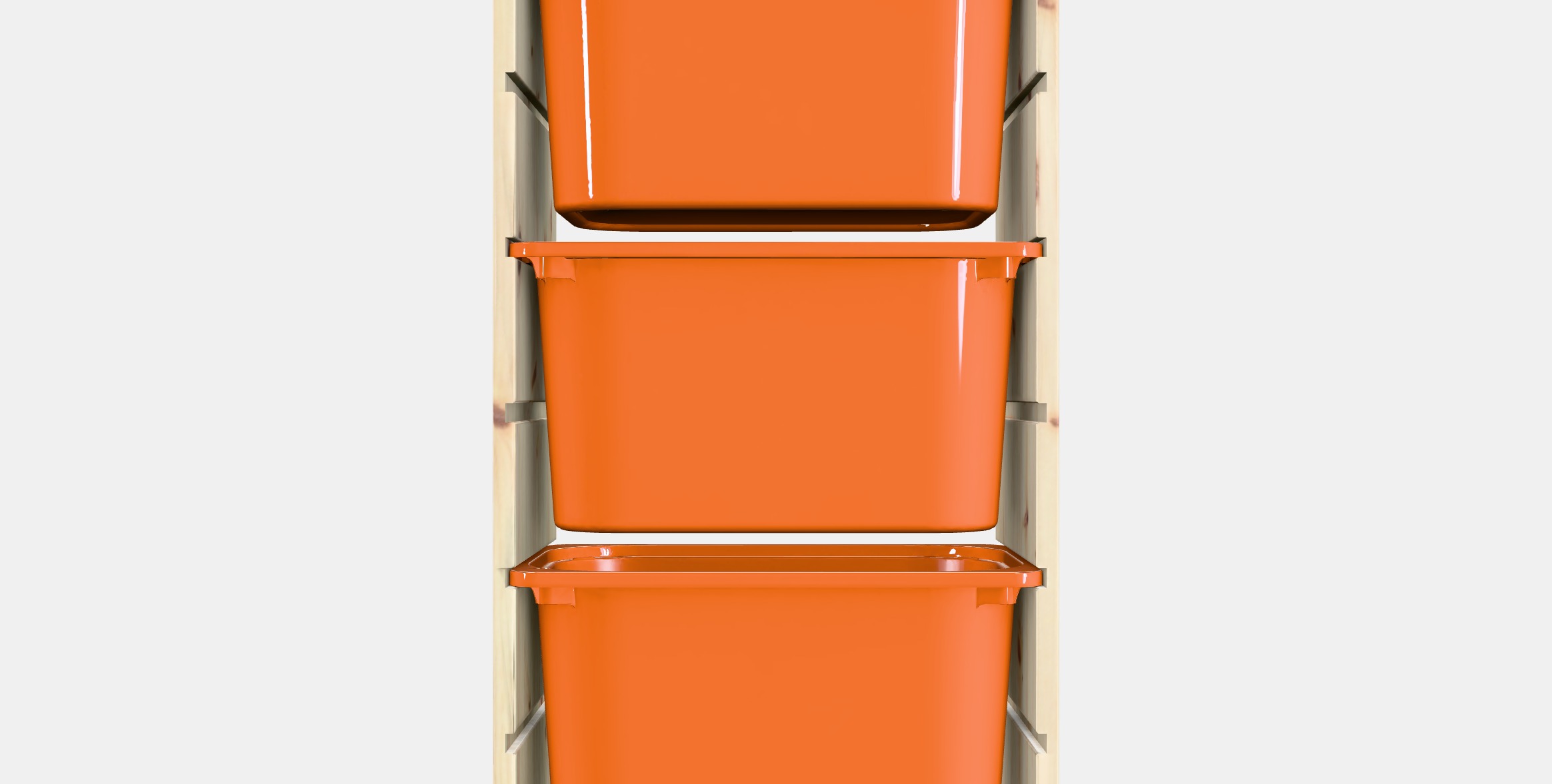 TROFAST Storage combination with boxes 42 Low-poly 3D model_15