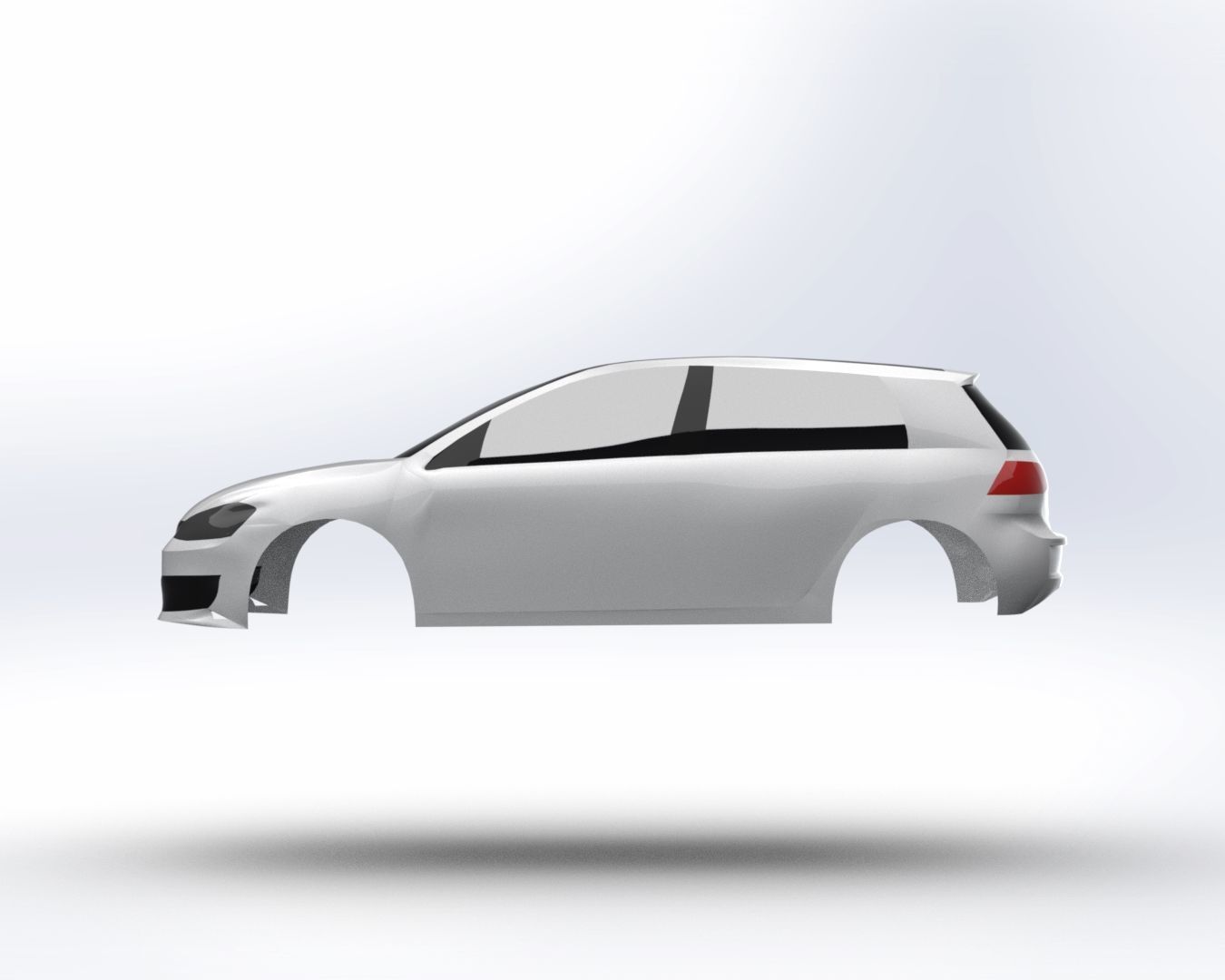 Volkswagen Golf High-Detail Surface Model 3D print model_1
