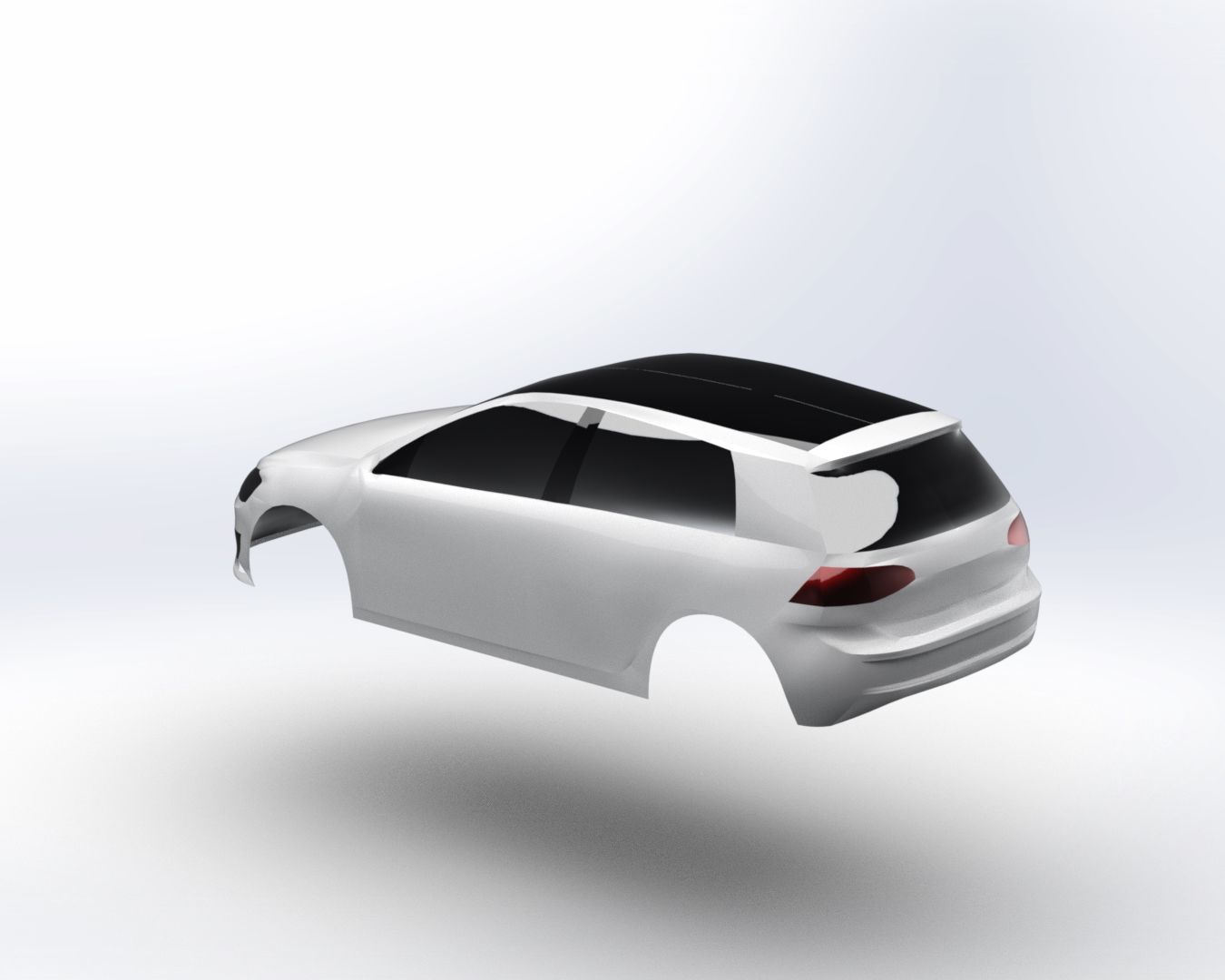 Volkswagen Golf High-Detail Surface Model 3D print model_4