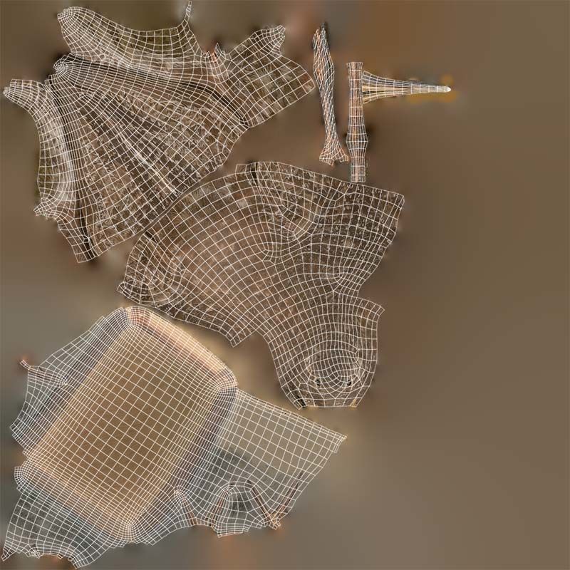 Eskimo Curlew Numenius Borealis Low-poly 3D model_14