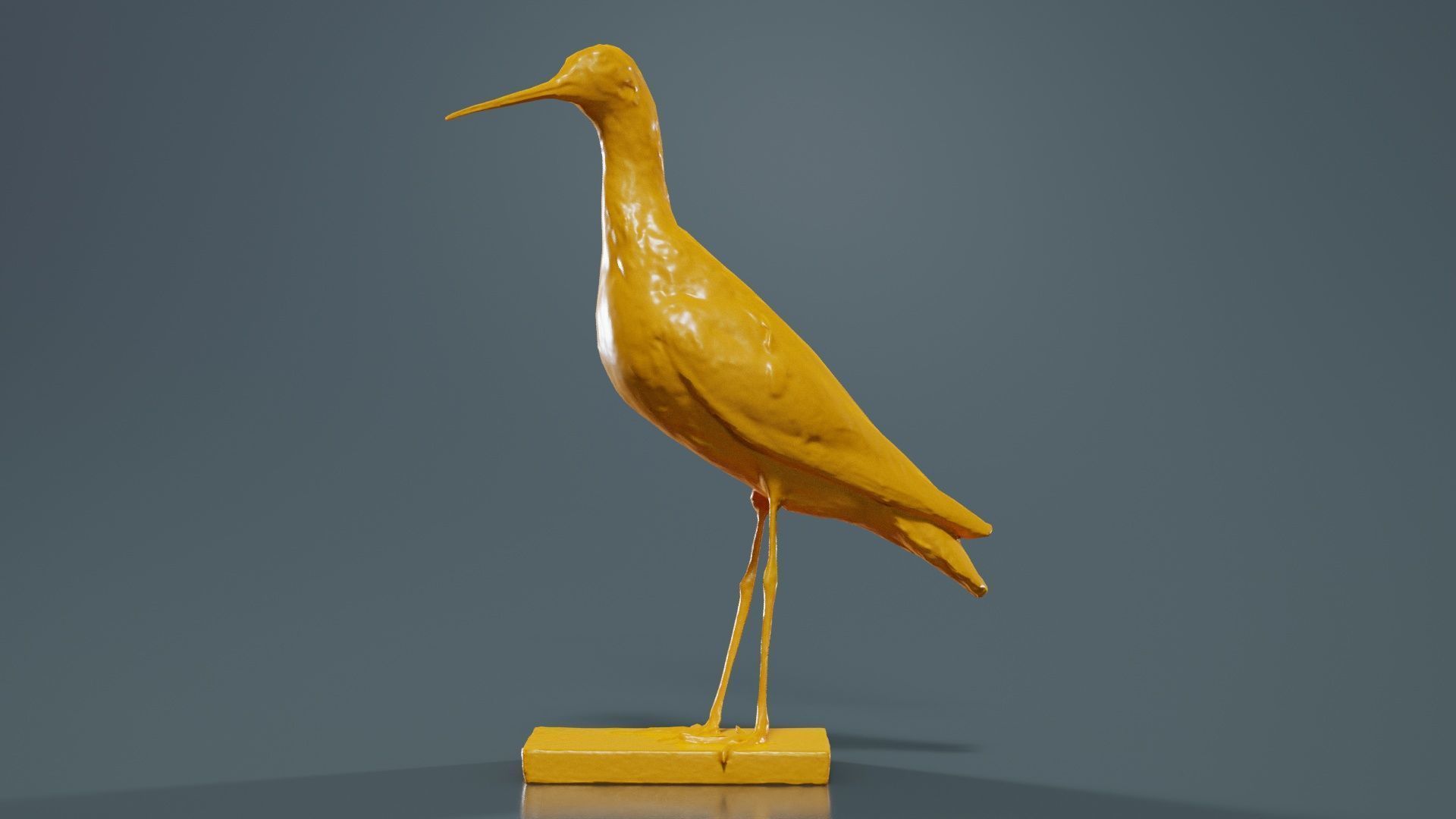 Eskimo Curlew Numenius Borealis Low-poly 3D model_12