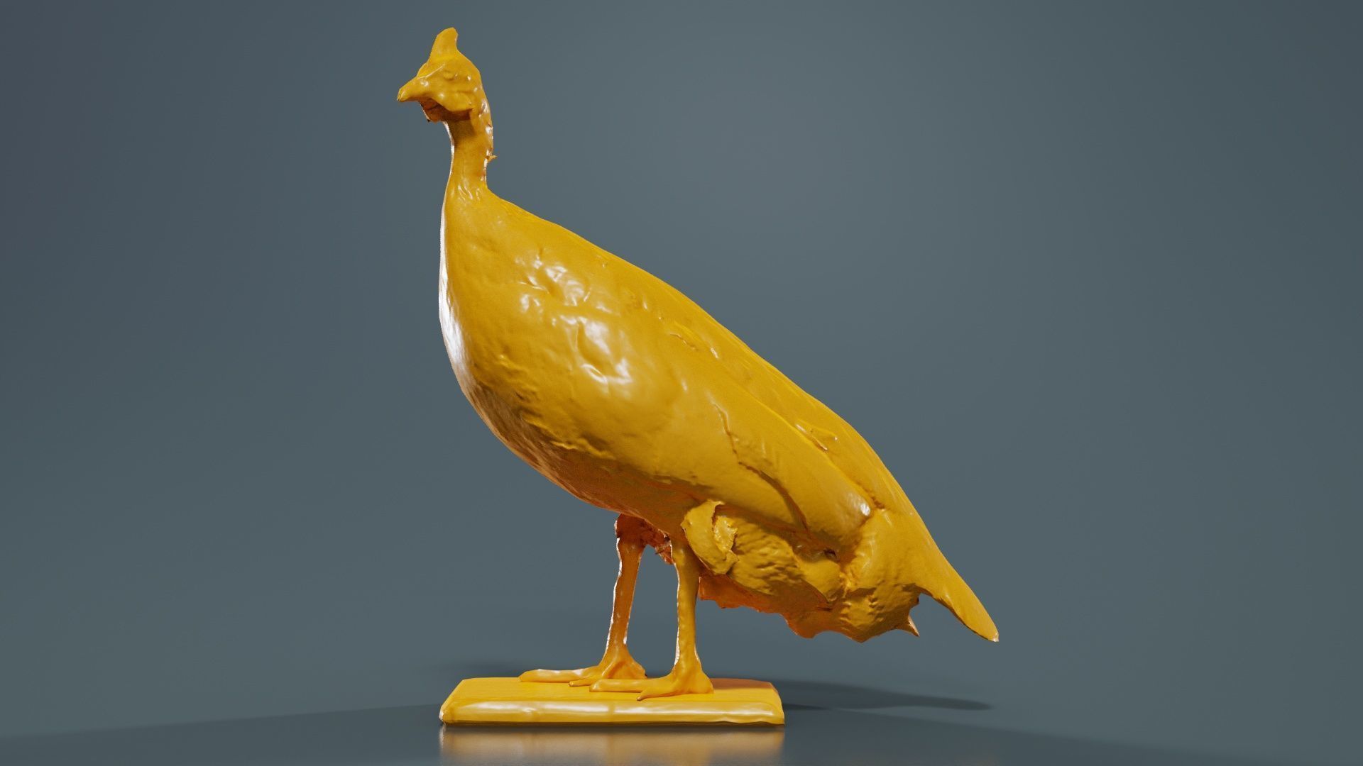 Guineafowl Guineahen Low-poly 3D model_12