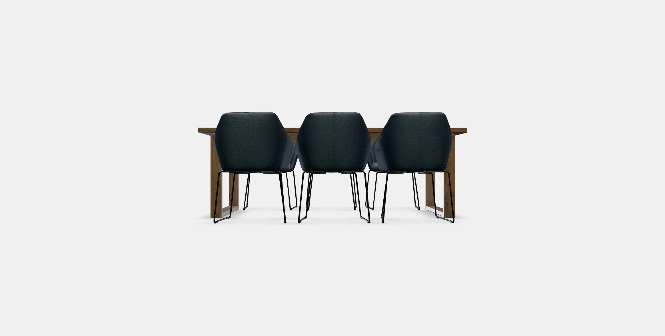 MORBYLANGA - TOSSBERG Table and 6 armchairs Low-poly 3D model_13