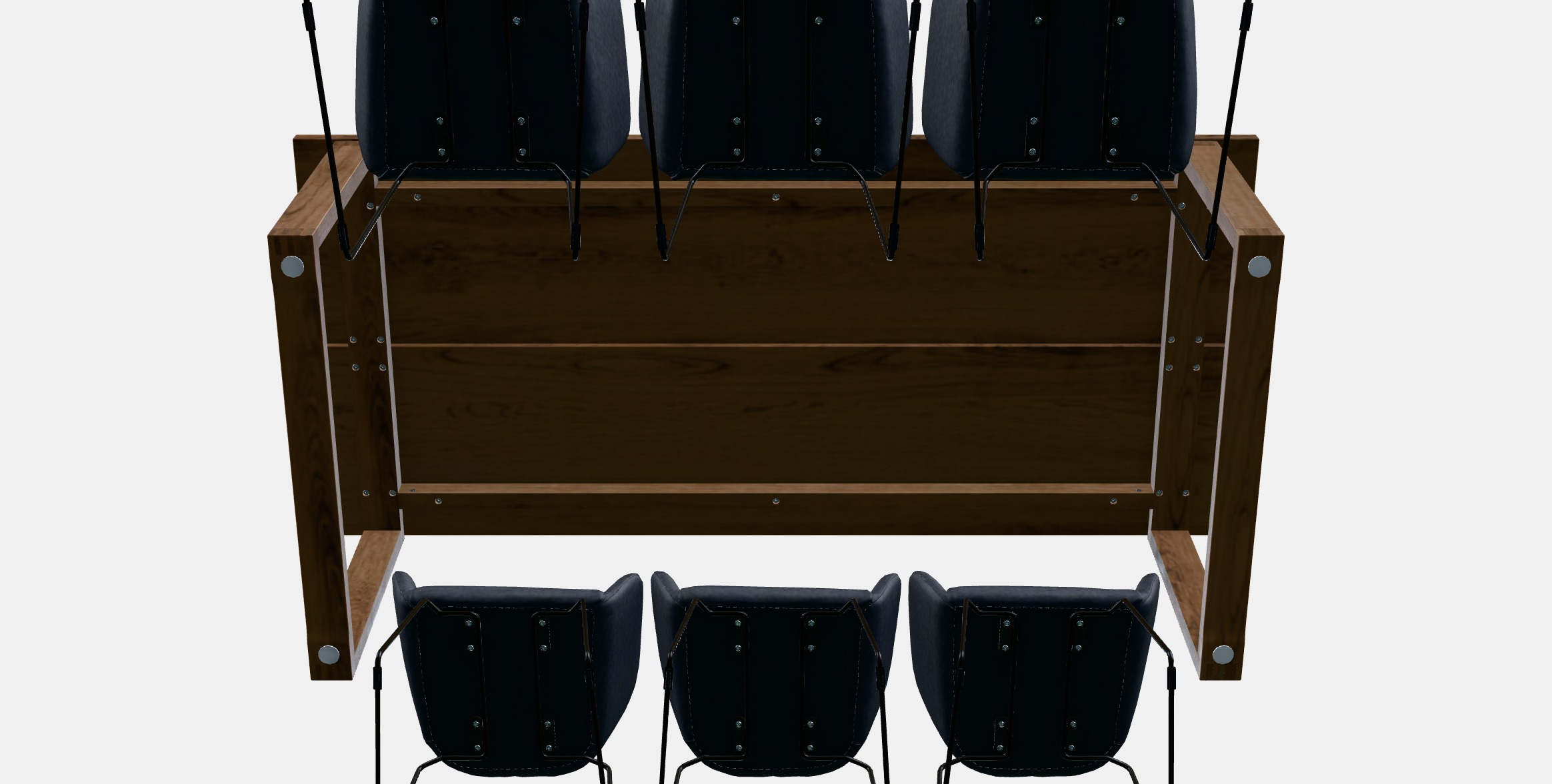 MORBYLANGA - TOSSBERG Table and 6 armchairs Low-poly 3D model_5