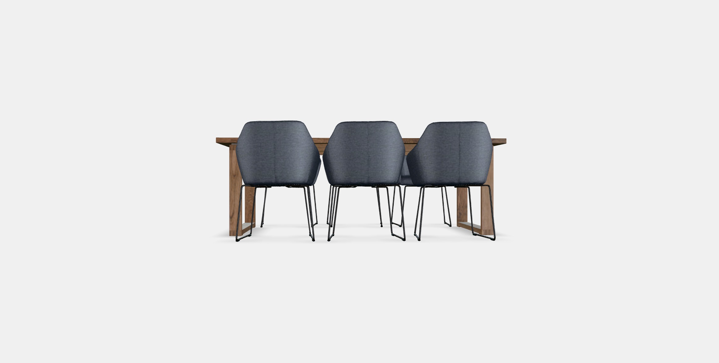 MORBYLANGA - TOSSBERG Table and 6 armchairs Low-poly 3D model_16
