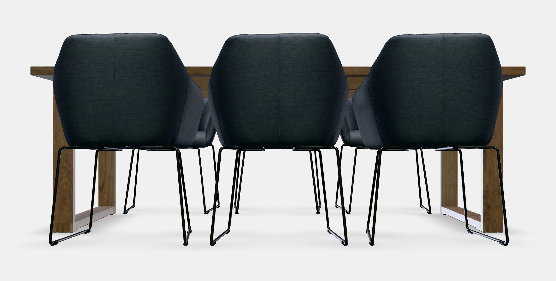MORBYLANGA - TOSSBERG Table and 6 armchairs Low-poly 3D model_11