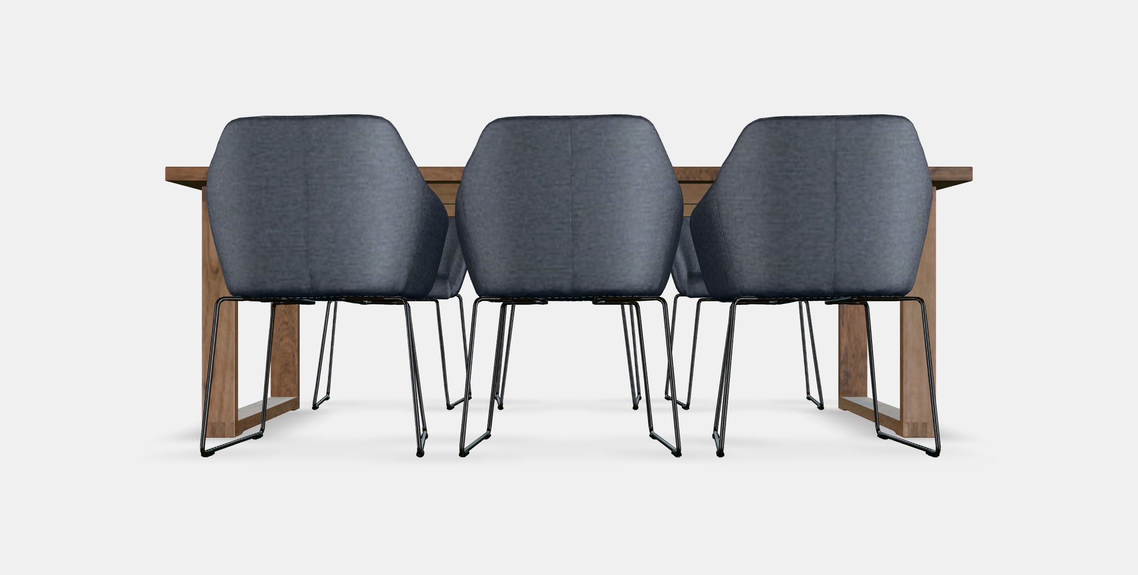 MORBYLANGA - TOSSBERG Table and 6 armchairs Low-poly 3D model_12