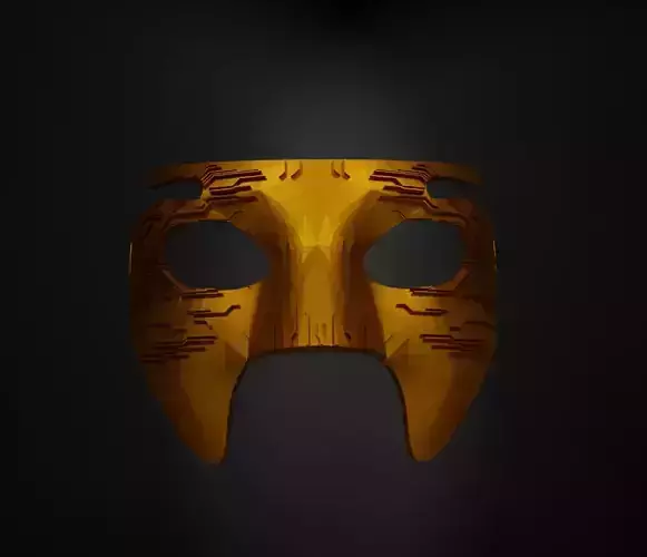Robot Electronic Face Mask Skull Prom Helloween Face Mask 3D print model