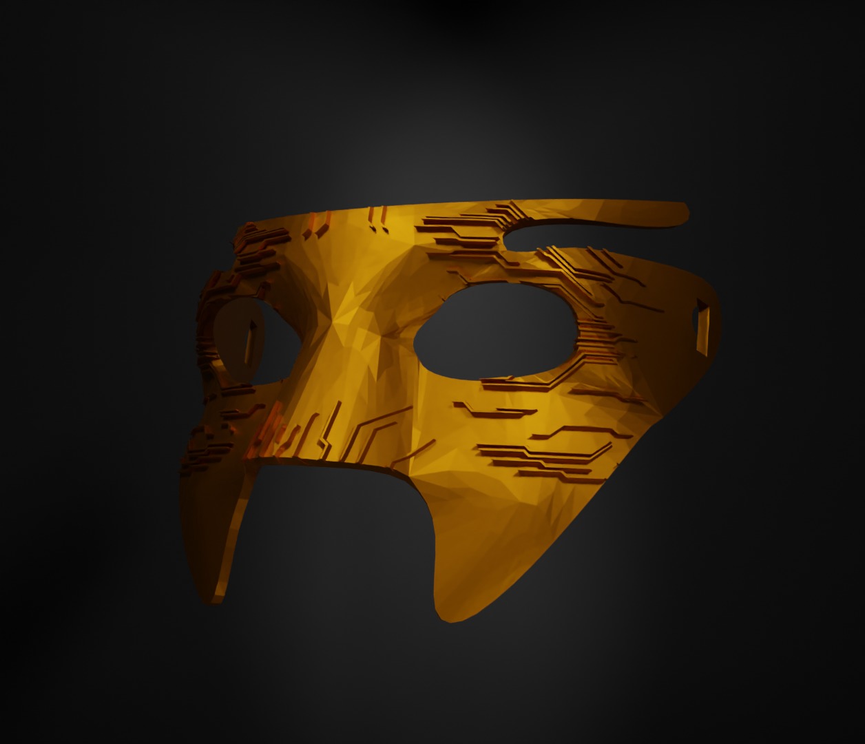 Robot Electronic Face Mask Skull Prom Helloween Face Mask 3D print model_15