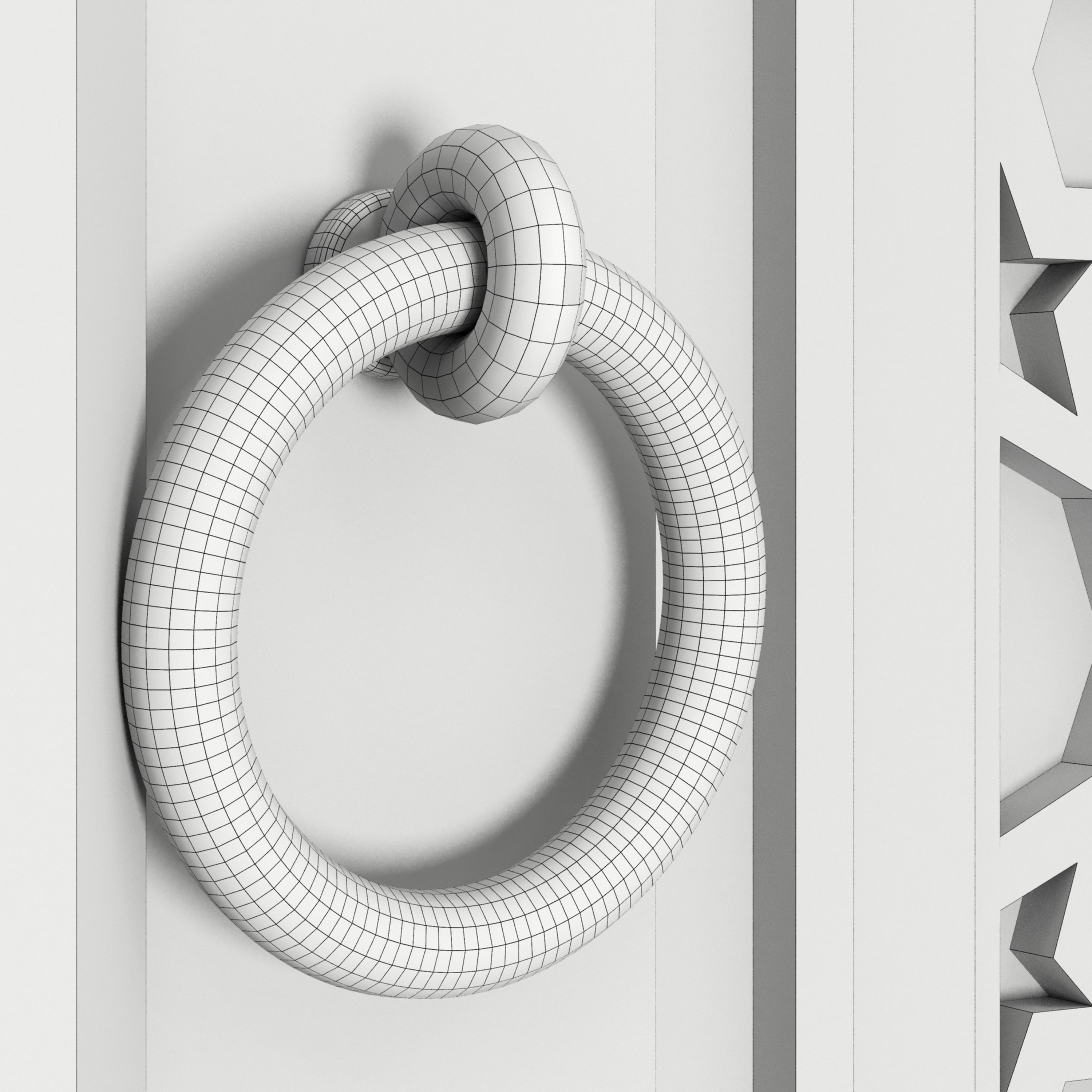 Old islamic door 01 3D model_4