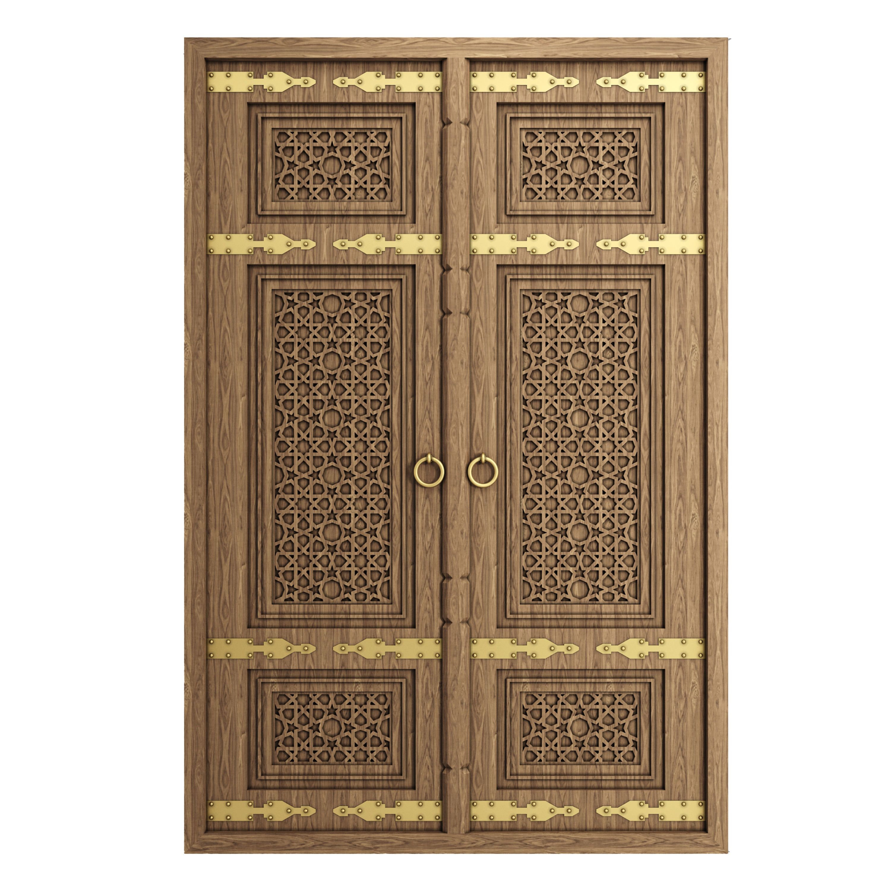 Old islamic door 01 3D model_1