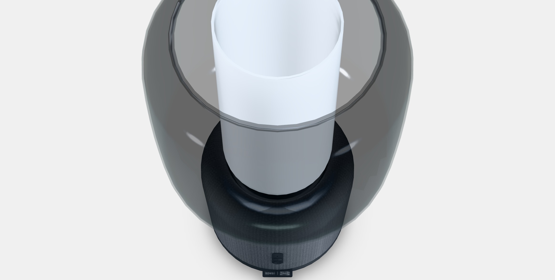 SYMFONISK Speaker lamp w Wi-Fi glass shade Low-poly 3D model_3