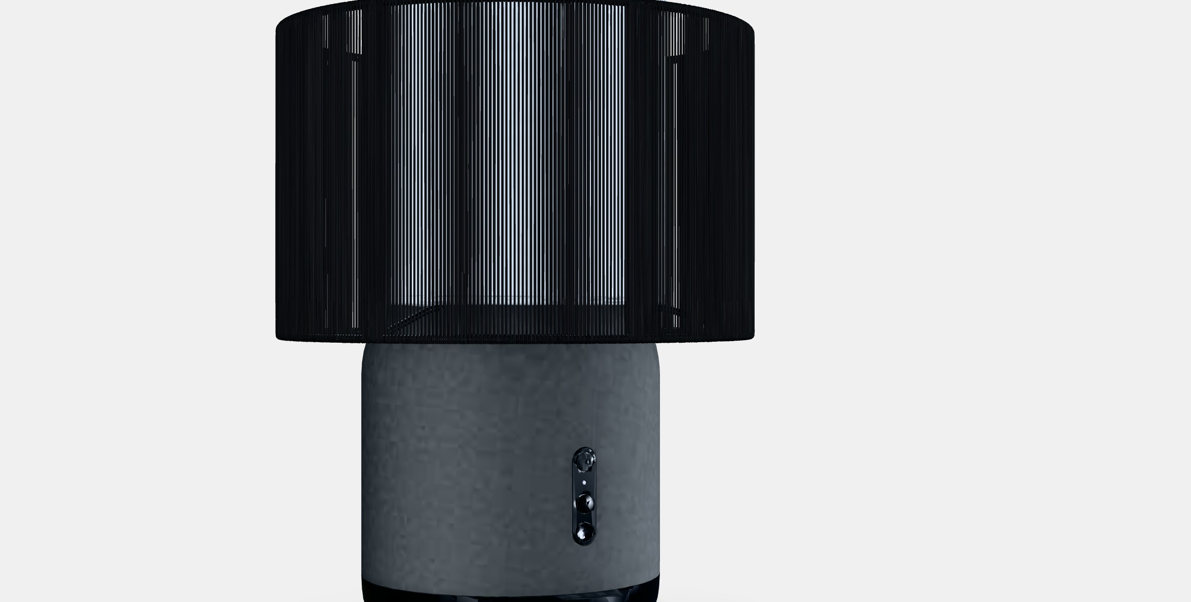 SYMFONISK Speaker lamp w Wi-Fi textile shade Low-poly 3D model_4