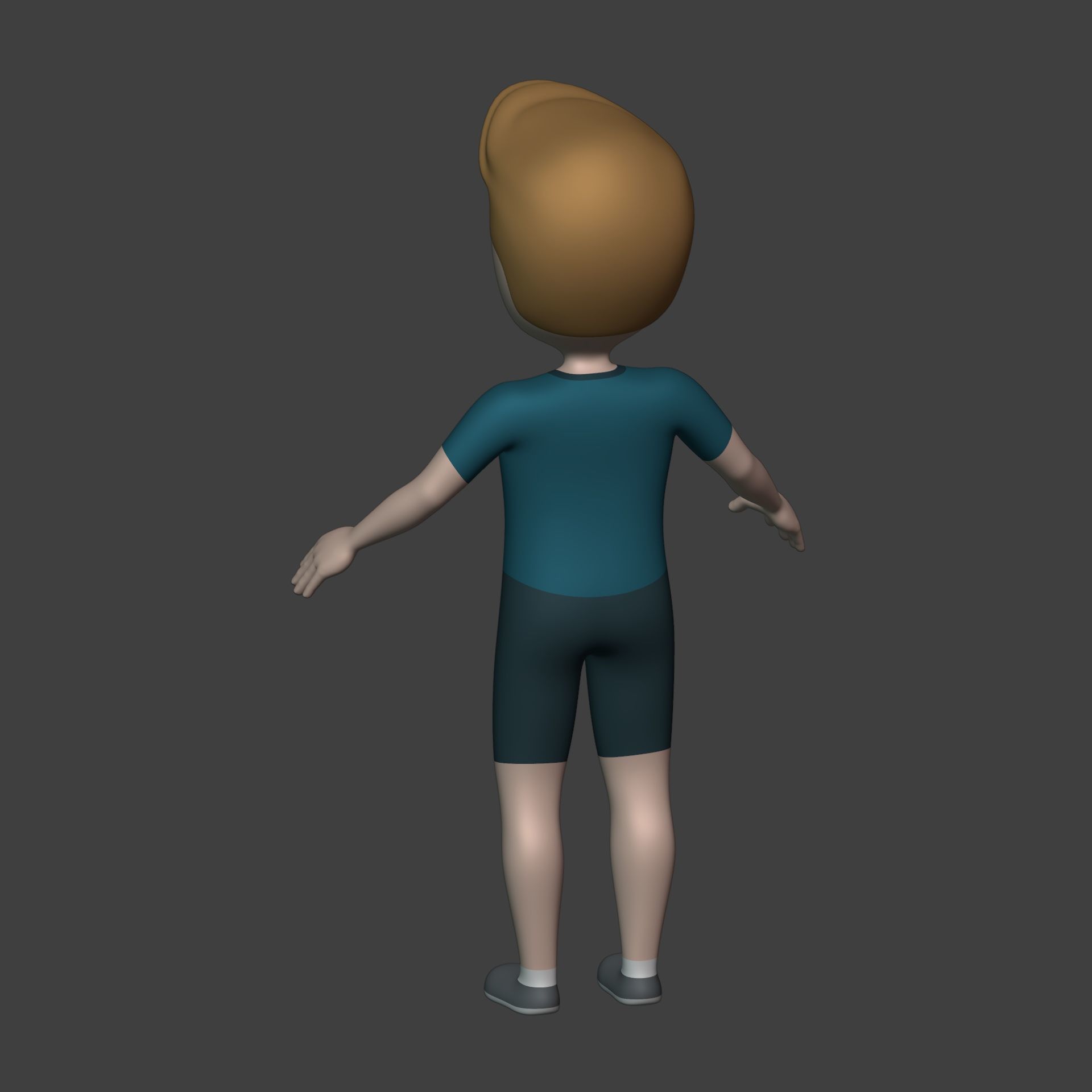 Cartoon Character Man - Boy - Stickman - Athlete - Fitness Coach Low-poly 3D model_14
