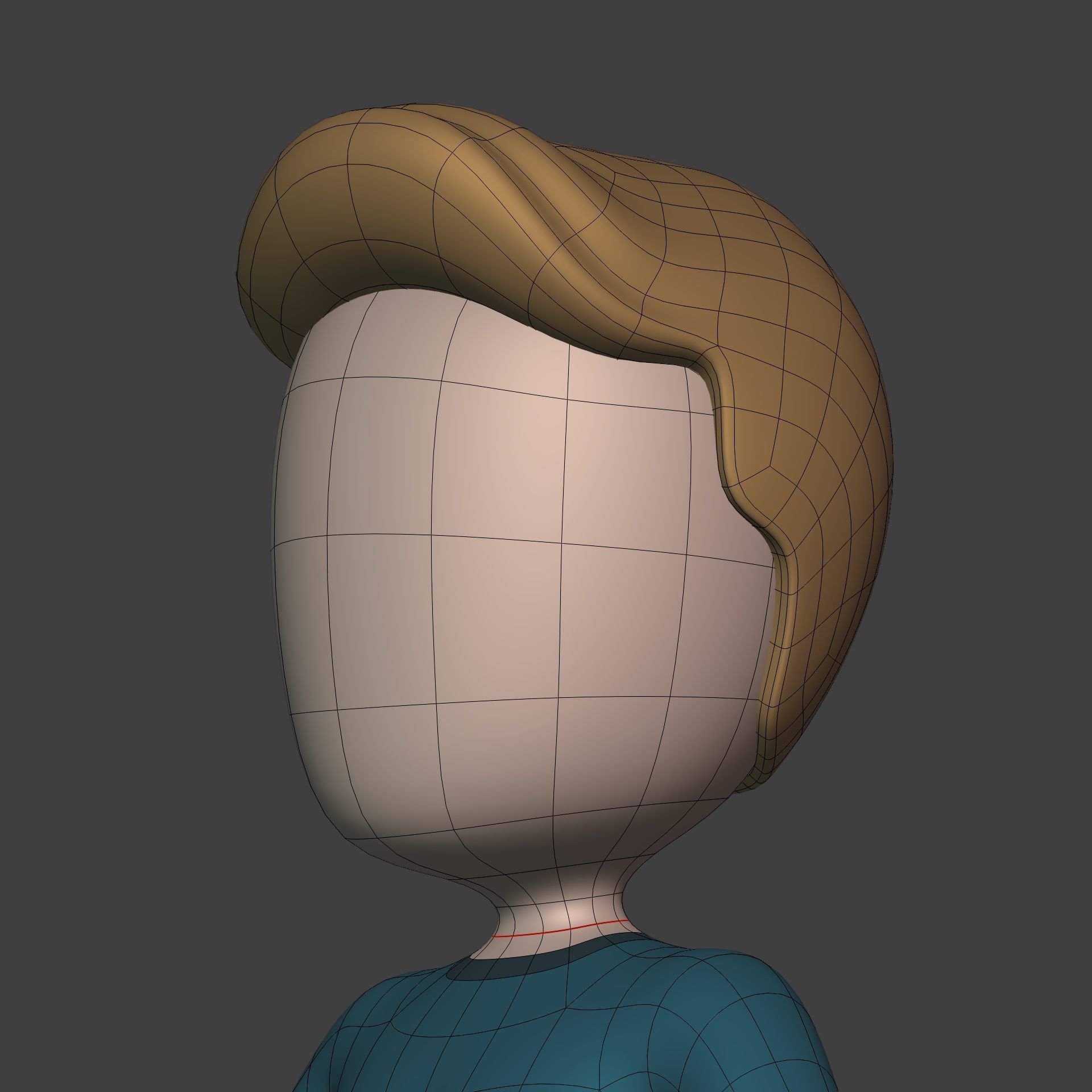 Cartoon Character Man - Boy - Stickman - Athlete - Fitness Coach Low-poly 3D model_11