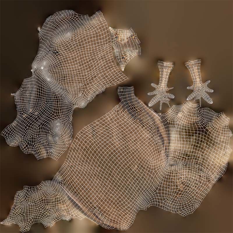 Peacock Peafowl Low-poly 3D model_14