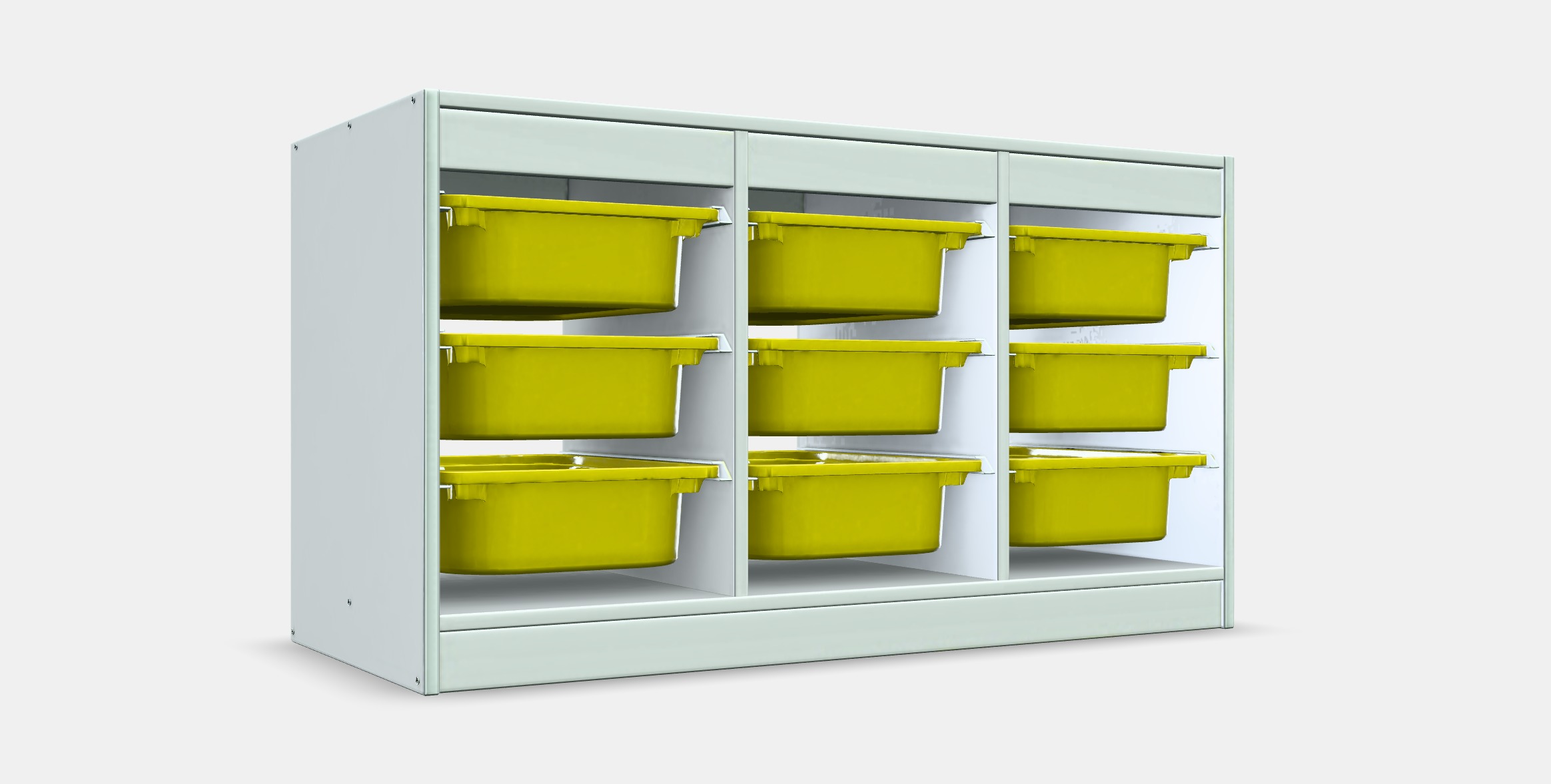 TROFAST Storage combination with boxes 43 Low-poly 3D model_10