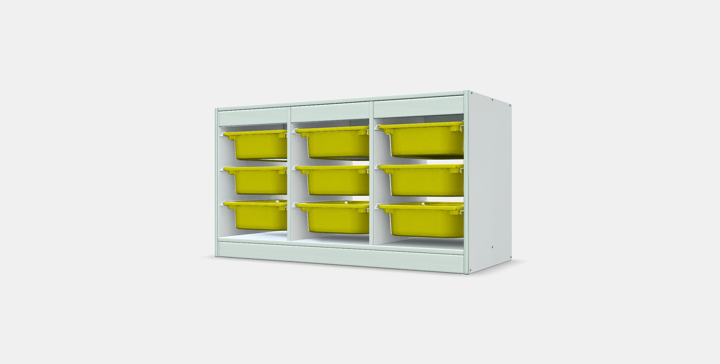 TROFAST Storage combination with boxes 43 Low-poly 3D model_13