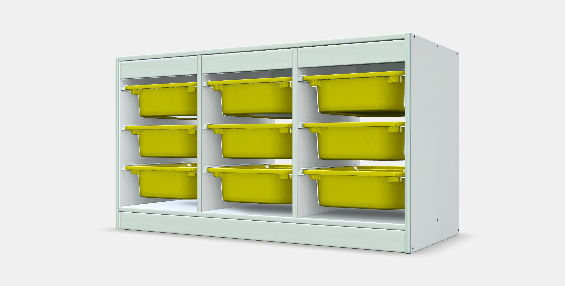 TROFAST Storage combination with boxes 43 Low-poly 3D model_14