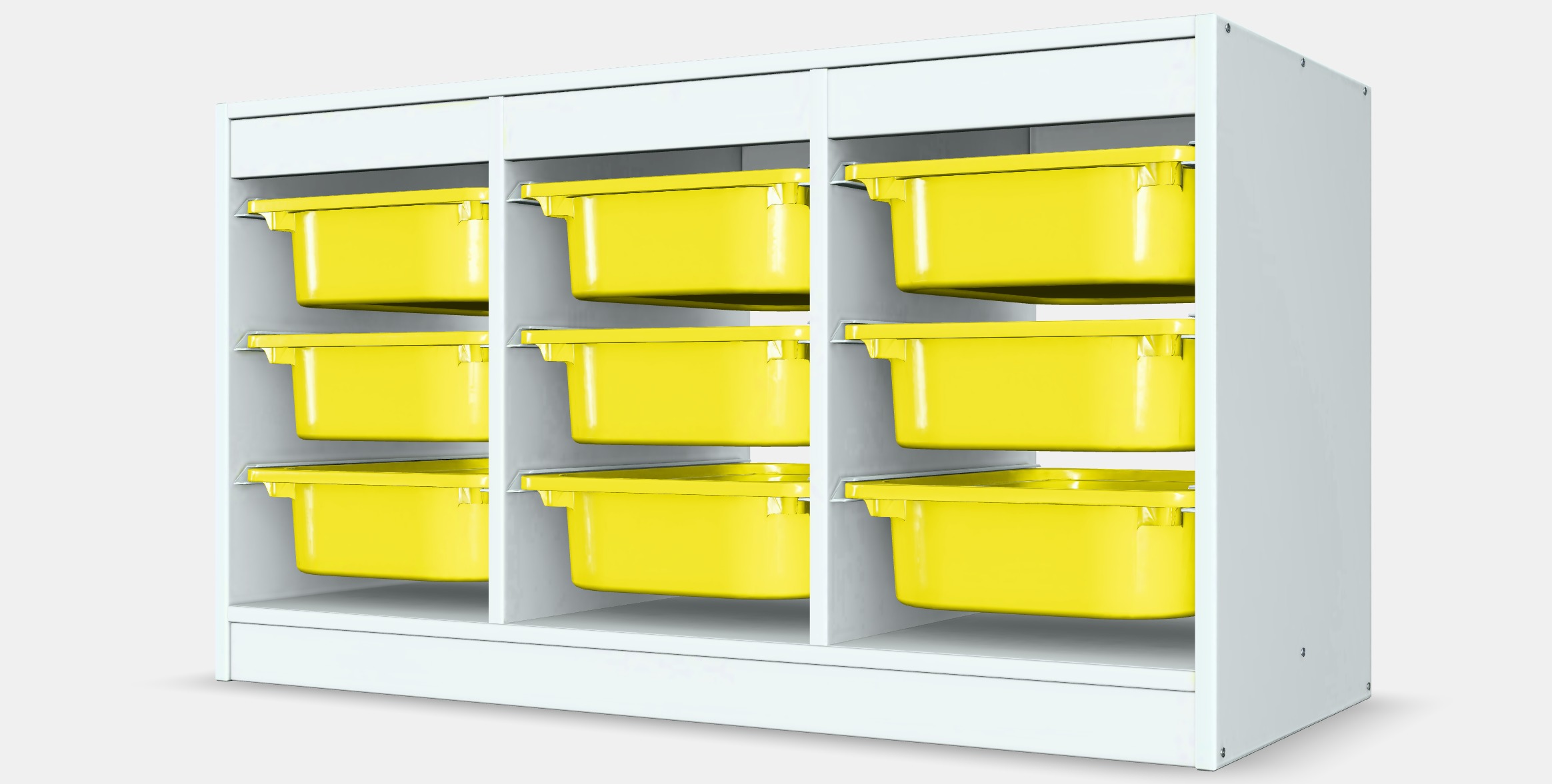 TROFAST Storage combination with boxes 43 Low-poly 3D model_9