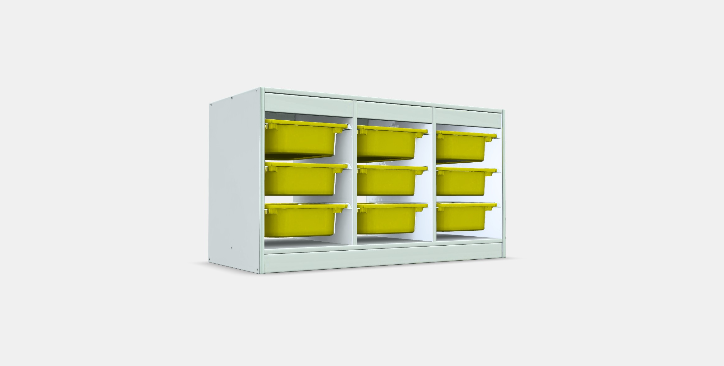 TROFAST Storage combination with boxes 43 Low-poly 3D model_2