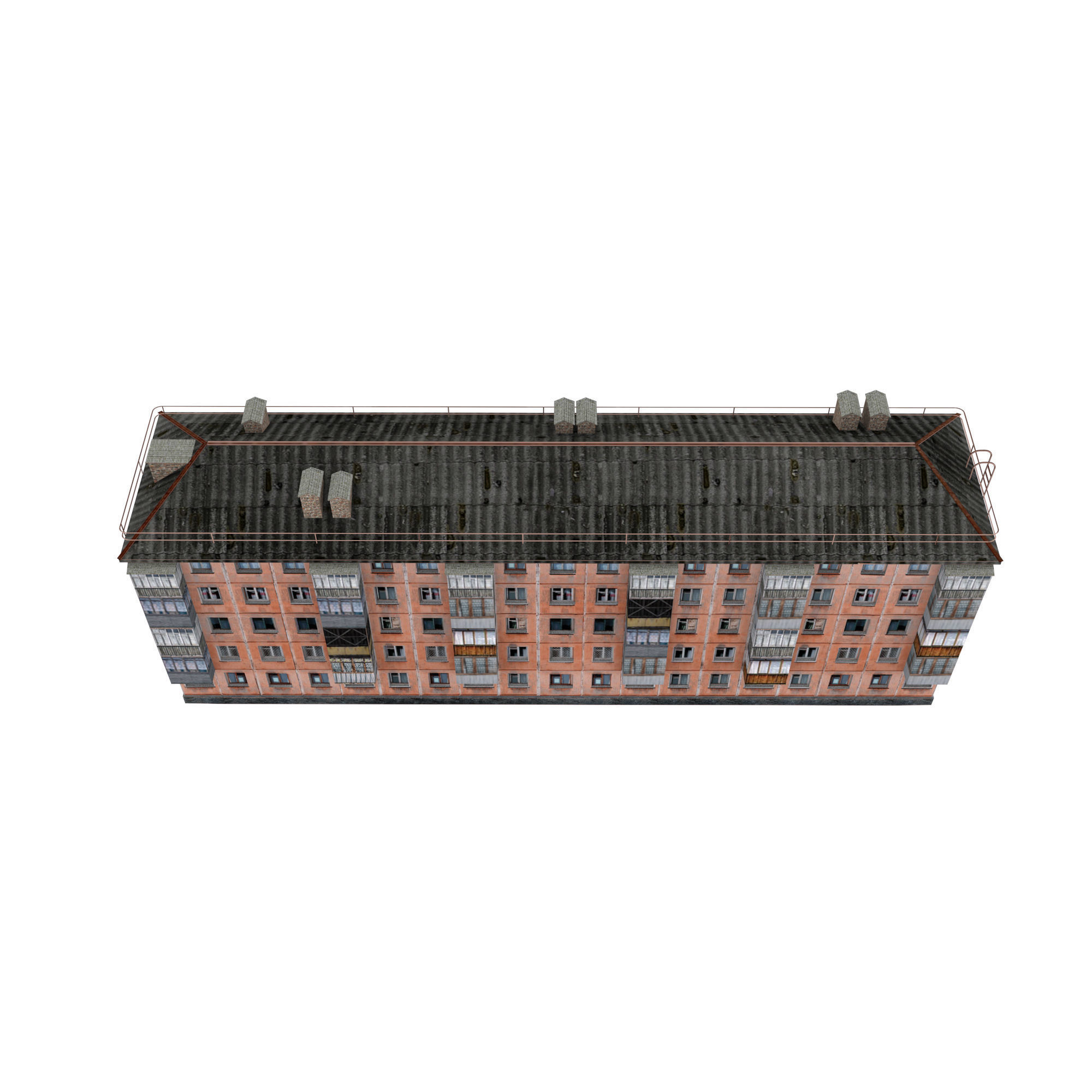 Soviet Building Texture 3D model Building old soviet PBR texture VR / AR / low-poly | CGTrader