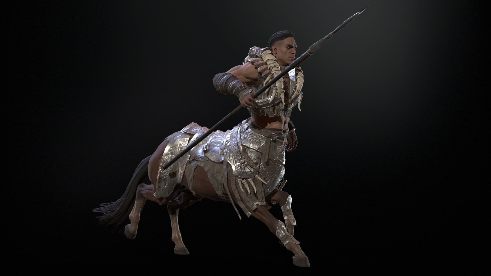 Centaur  Low-poly 3D model_17