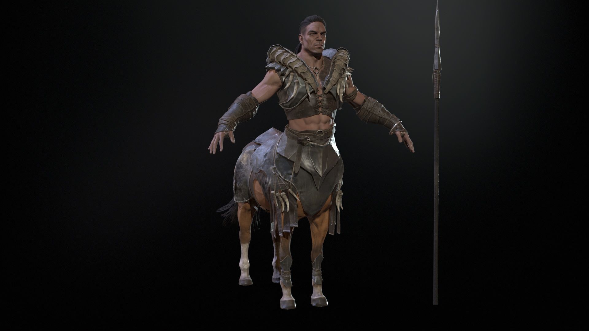Centaur  Low-poly 3D model_6