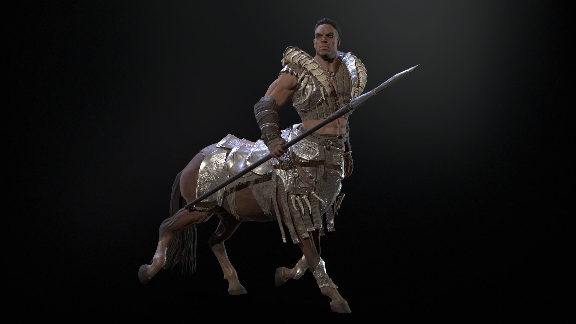 Centaur  Low-poly 3D model_23