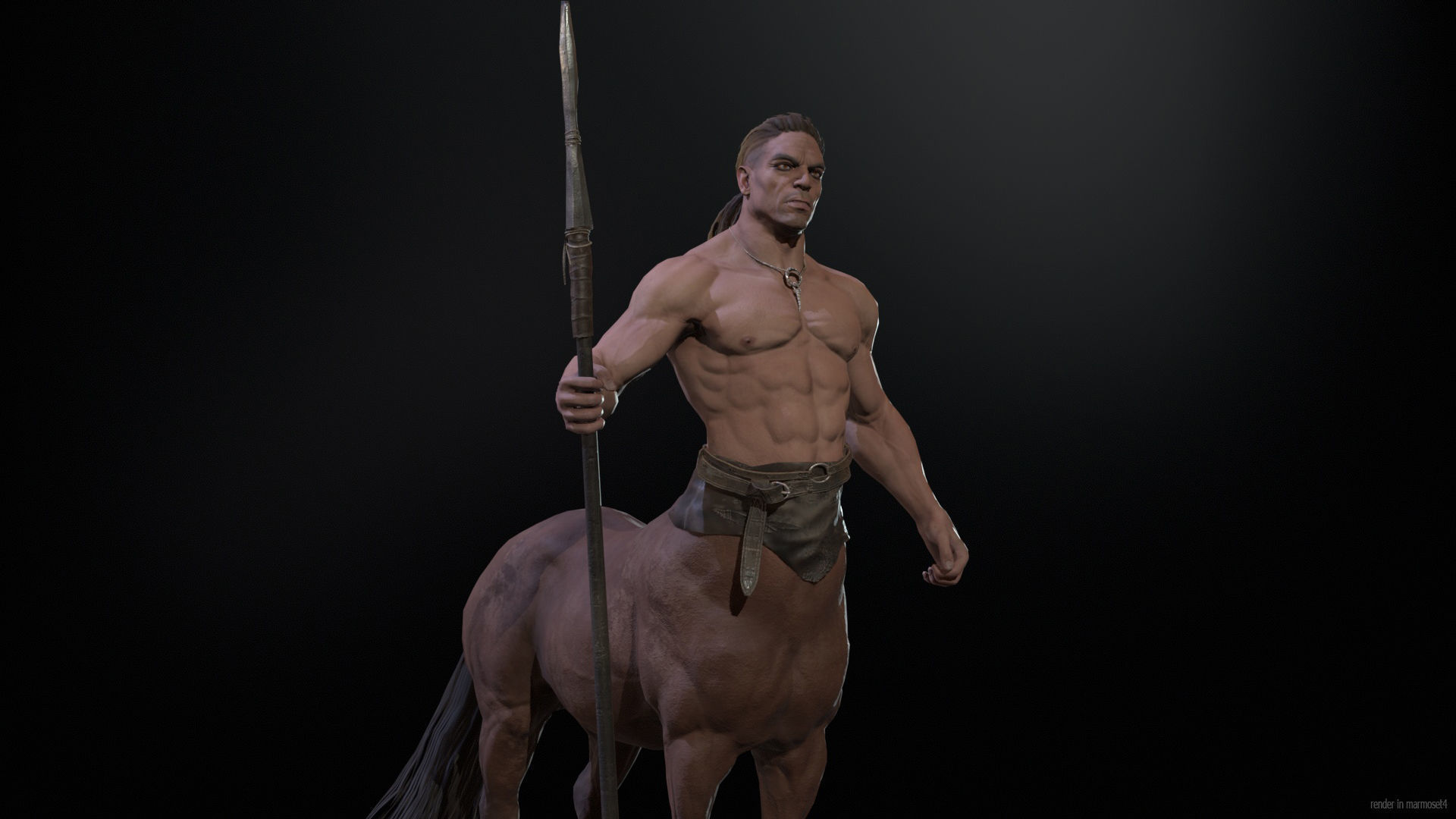 Centaur  Low-poly 3D model_4
