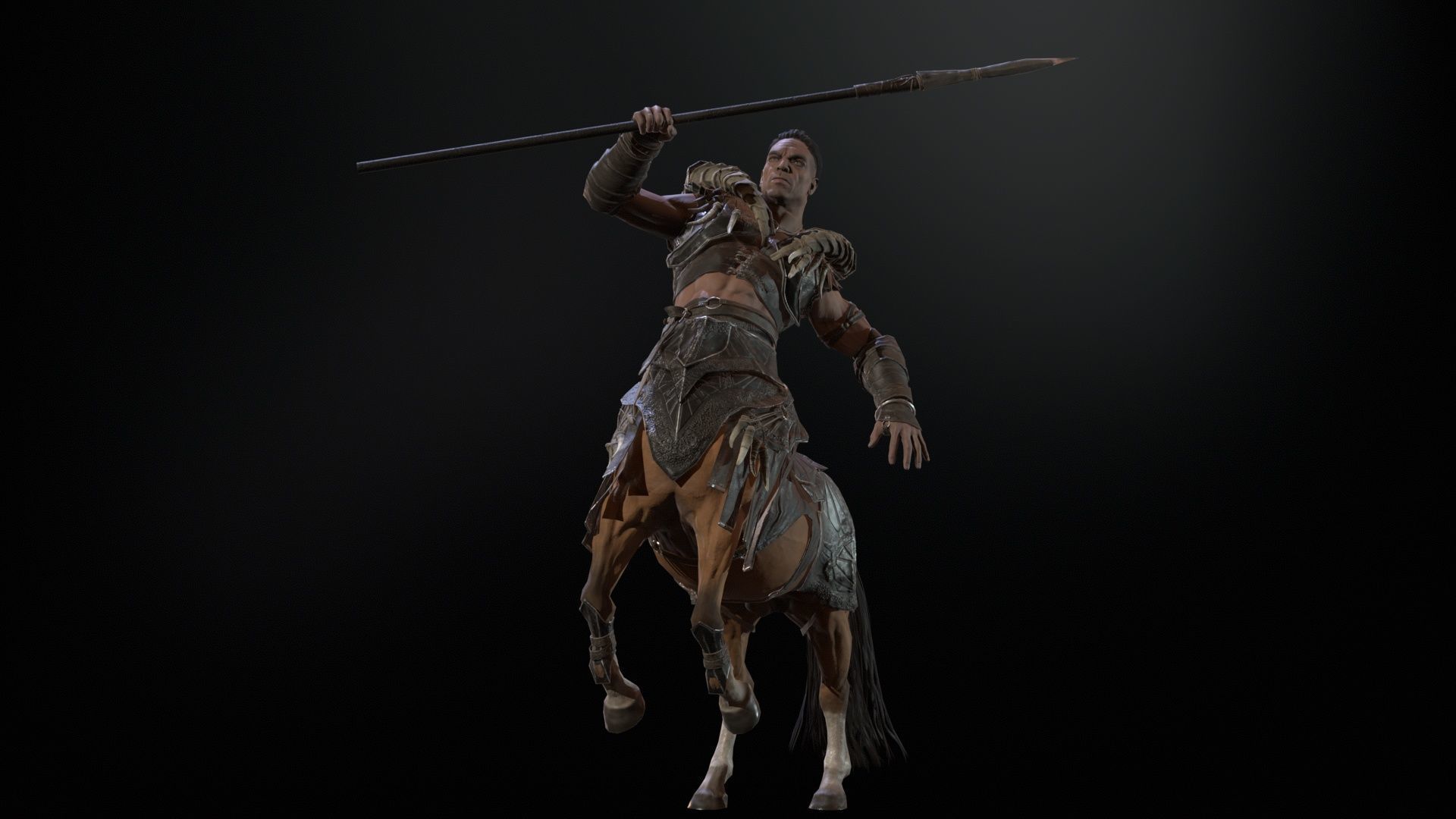 Centaur  Low-poly 3D model_15