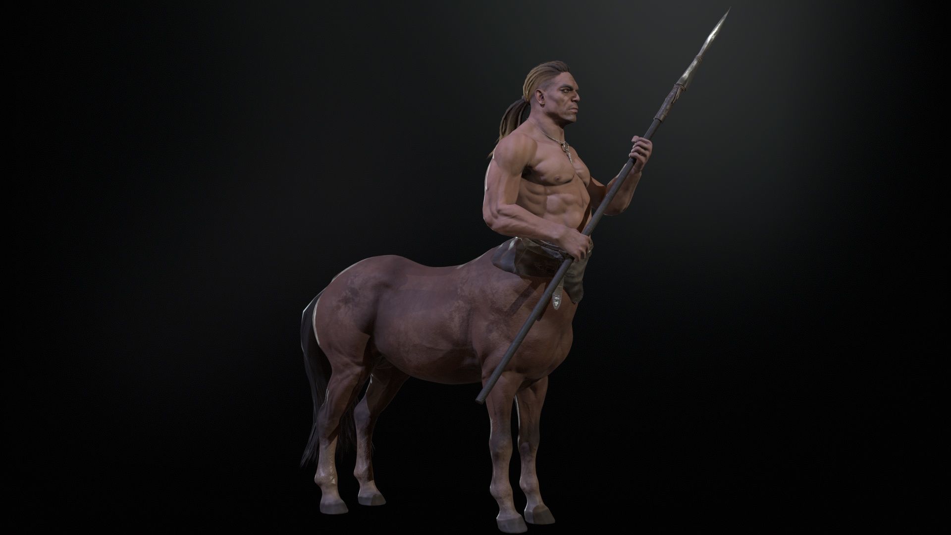 Centaur  Low-poly 3D model_29