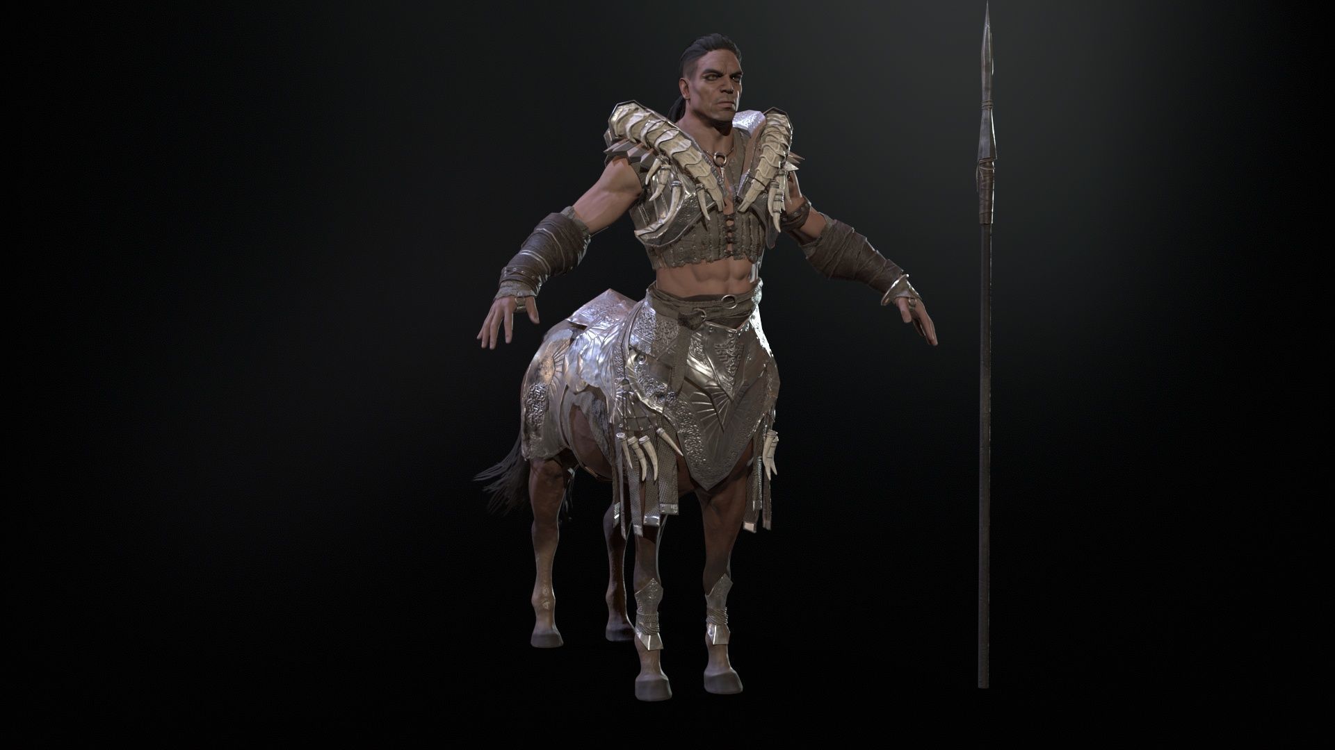 Centaur  Low-poly 3D model_10