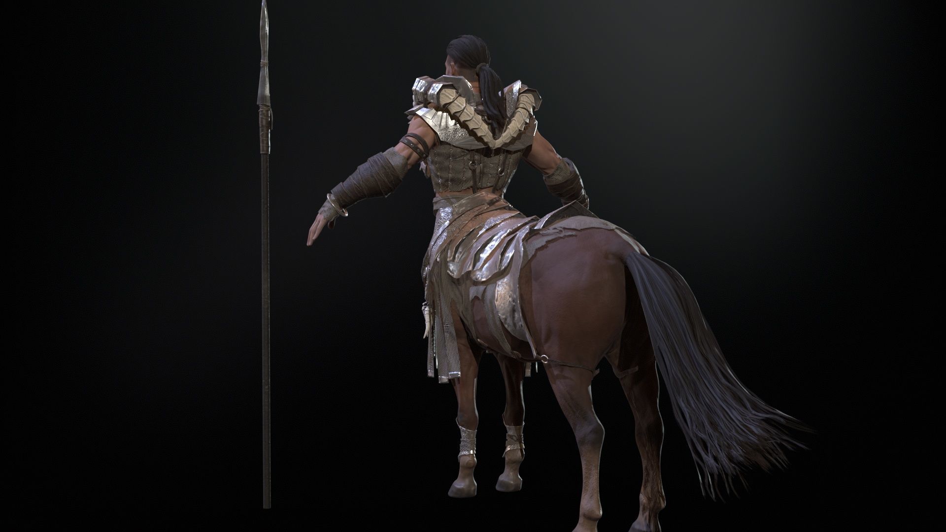 Centaur  Low-poly 3D model_11