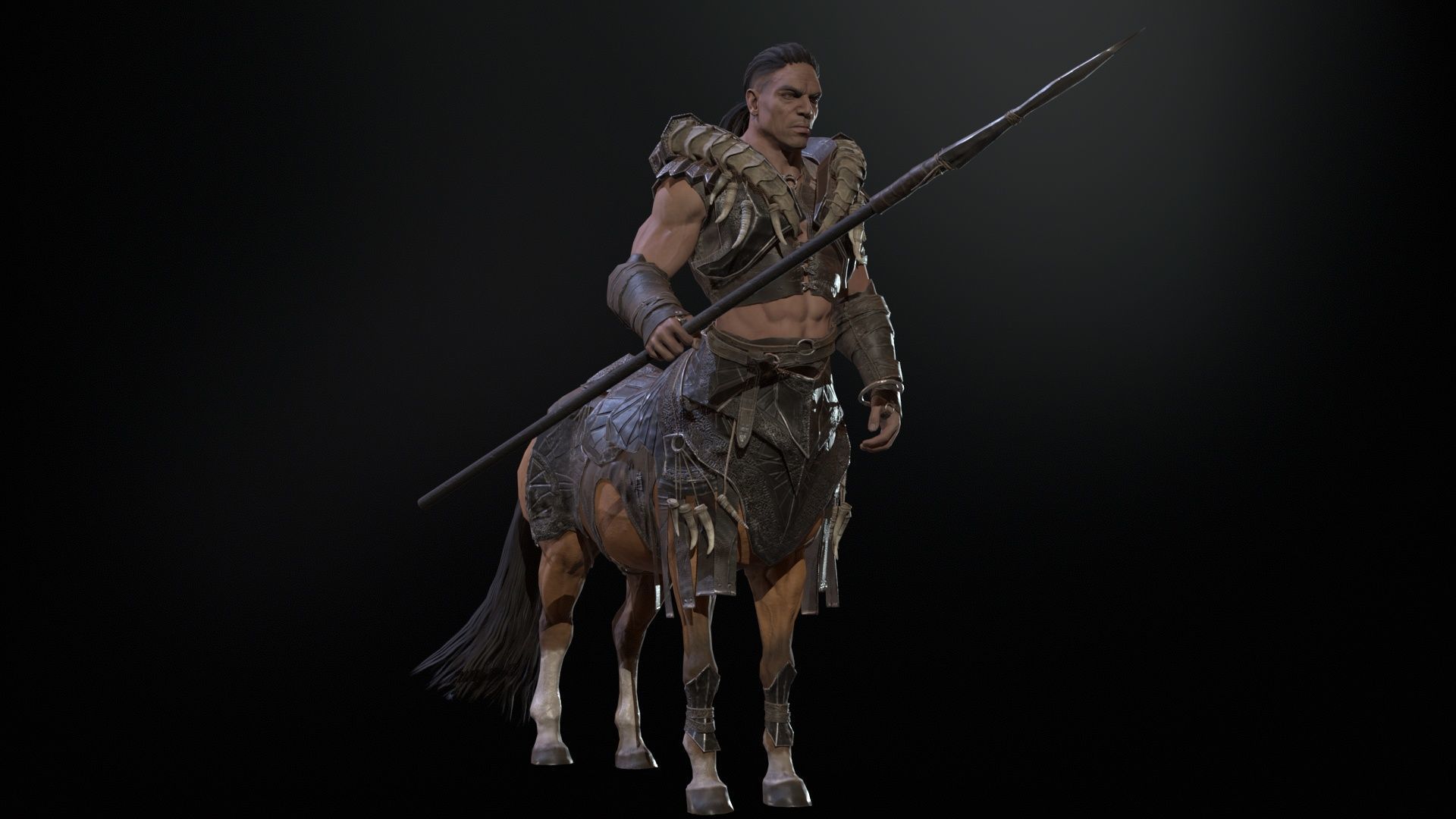Centaur  Low-poly 3D model_14