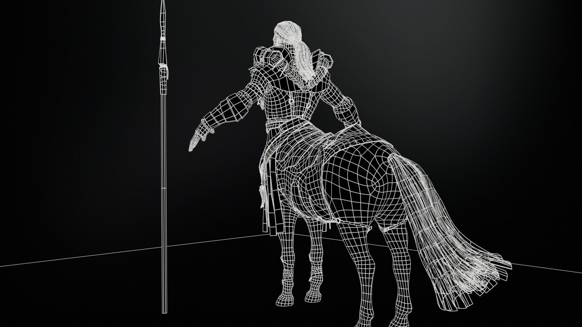 Centaur  Low-poly 3D model_12
