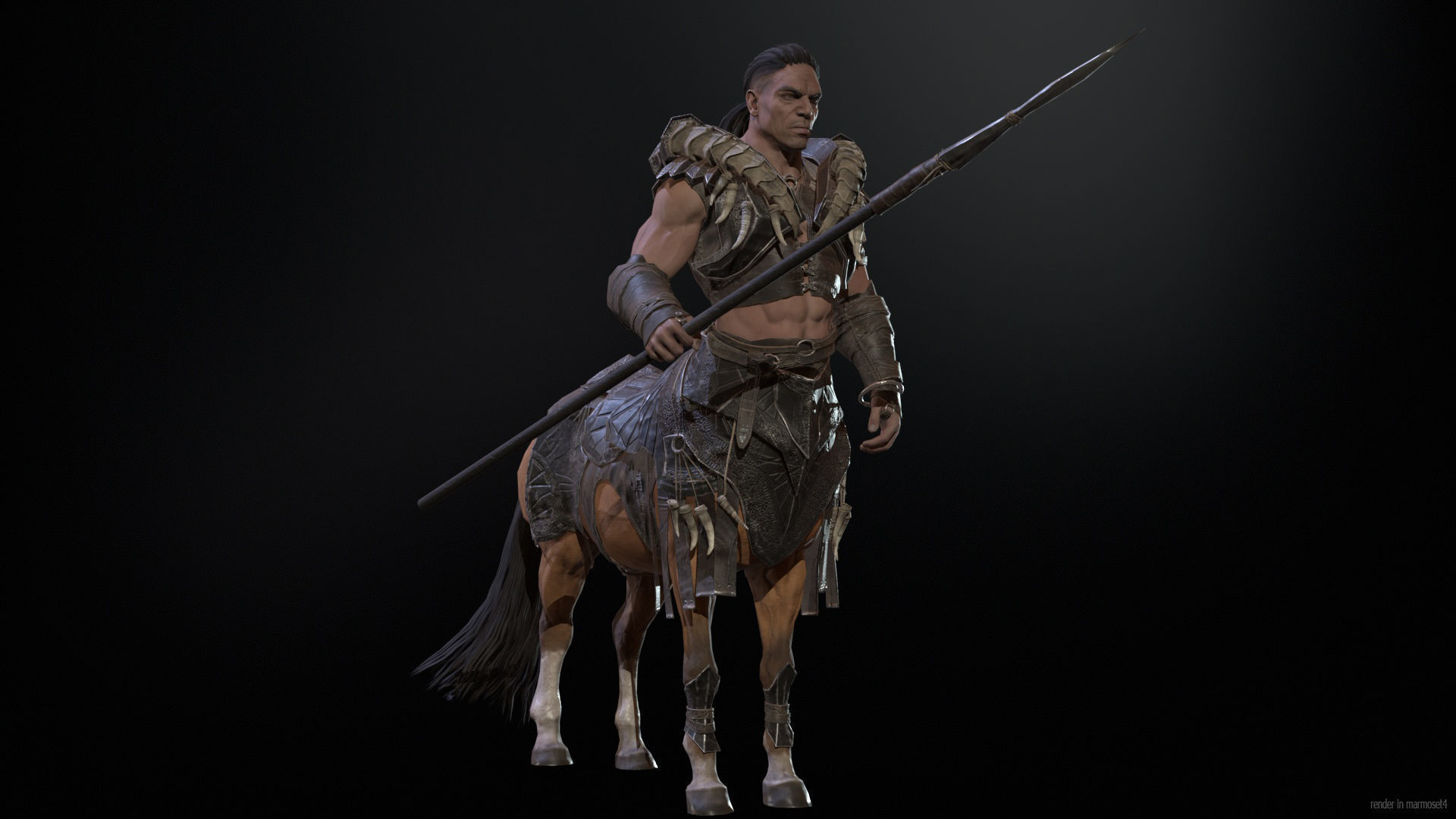 Centaur  Low-poly 3D model_5