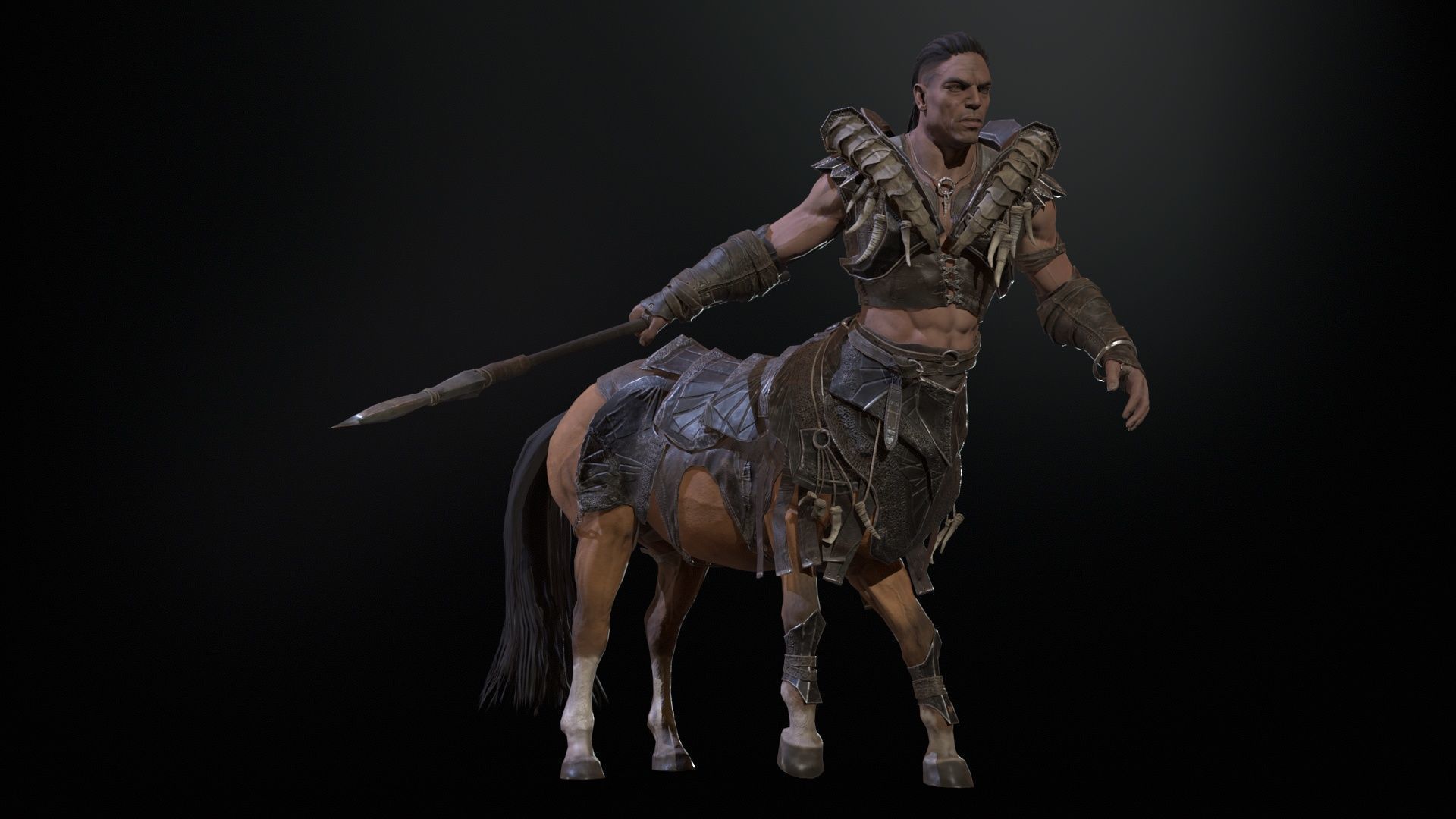 Centaur  Low-poly 3D model_16