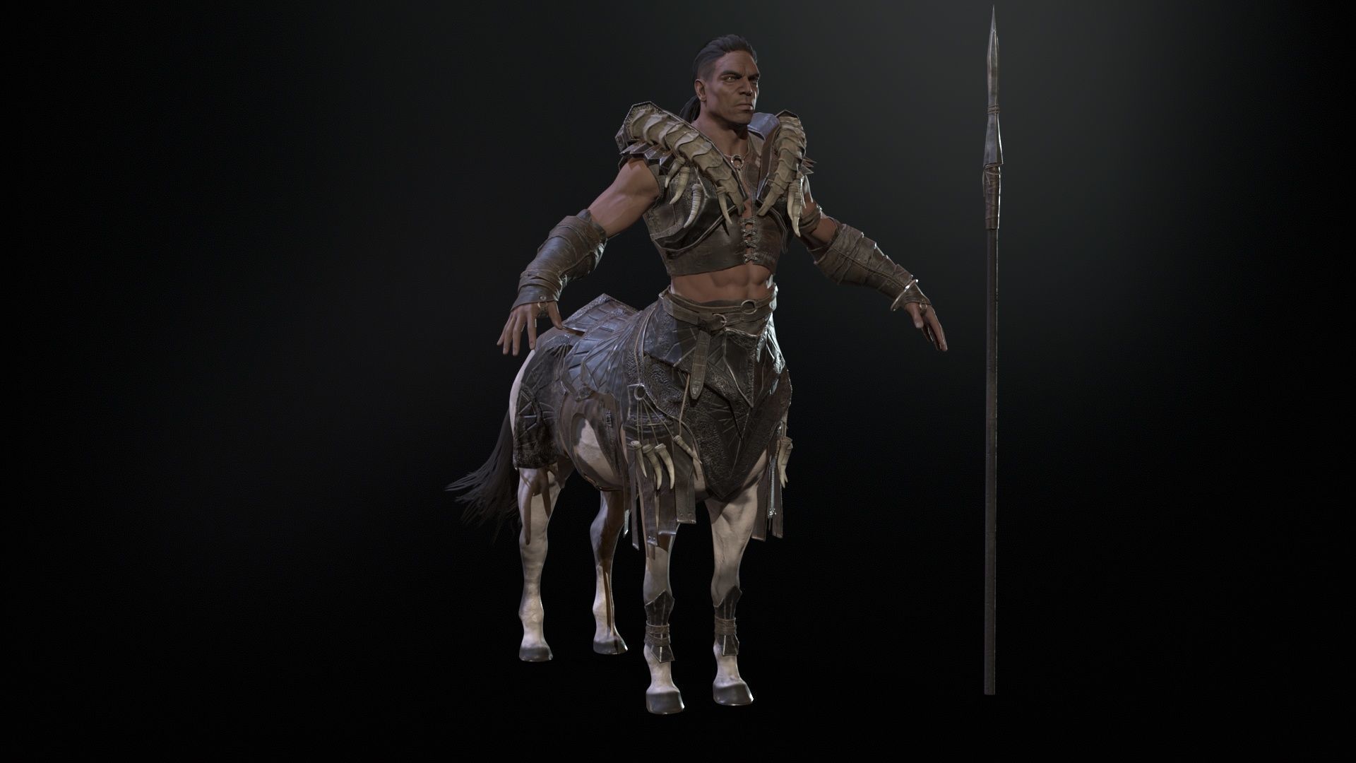 Centaur  Low-poly 3D model_8