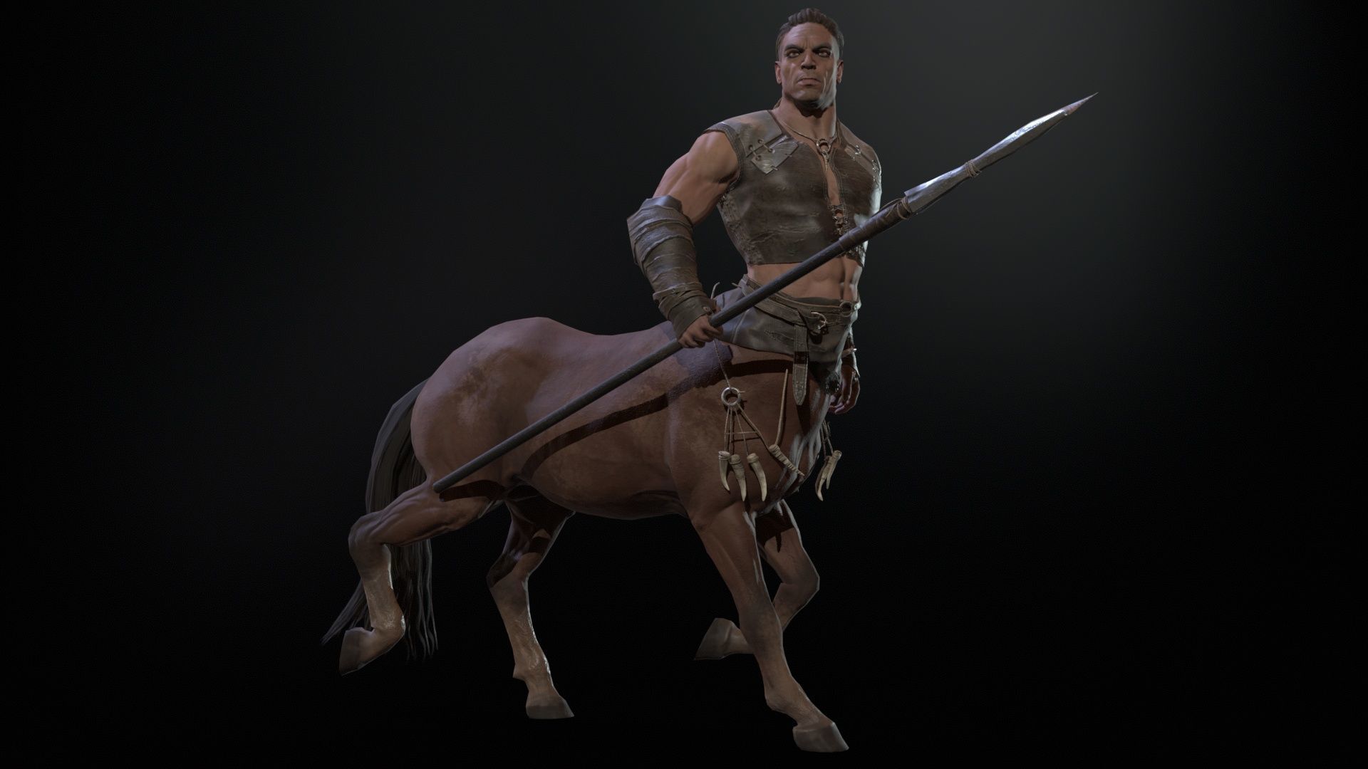 Centaur  Low-poly 3D model_27
