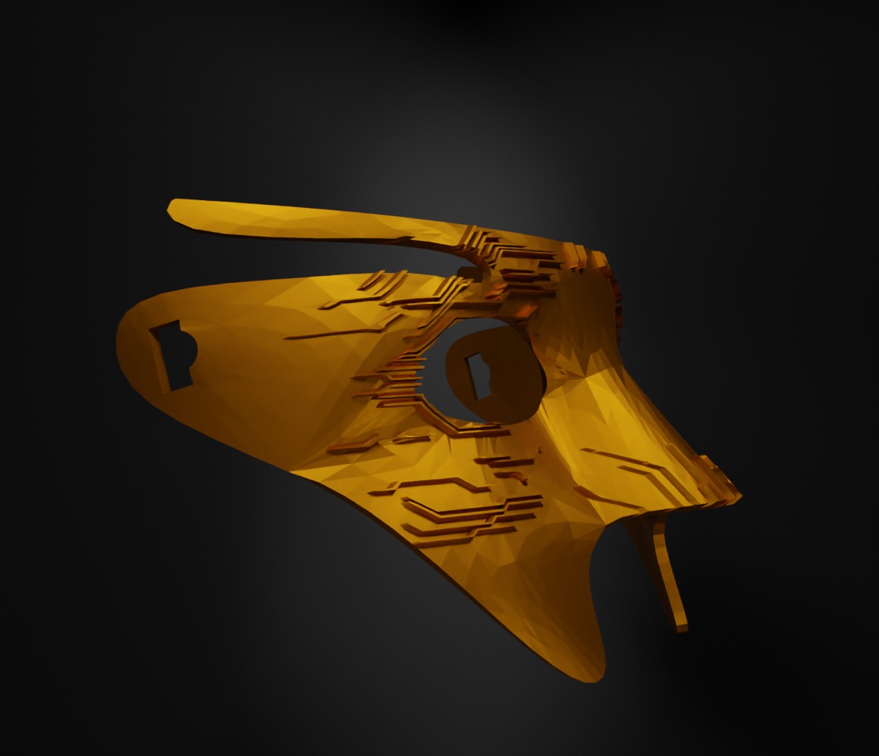 Robot Electronic Face Mask Robot Prom Helloween Face Mask 3D print model_11