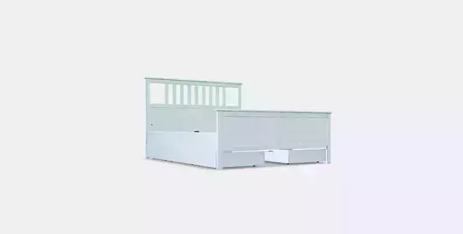 HEMNES Bed frame with 4 storage boxes 4