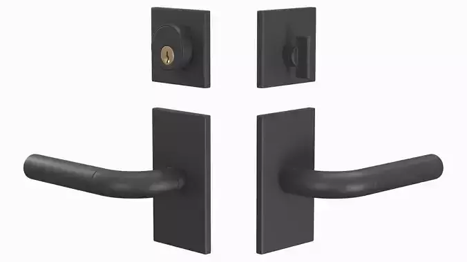 Tumalo Black Square Deadbolt